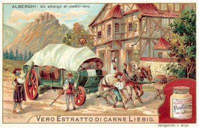 Uma pousada na época medieval (chromolitho) de European School