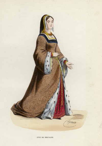 Anne De Bretagne (gravura a cores) de European School