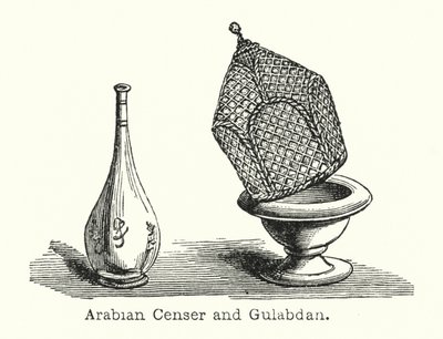 Arabian Censer e Gulabdan (gravura) de European School