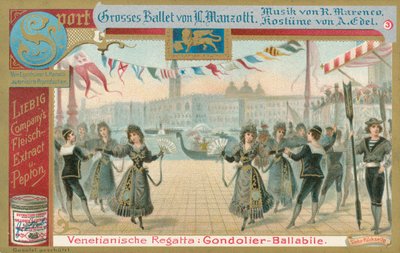 Ballet, cartão Liebig, início do século XX (cromo) de European School