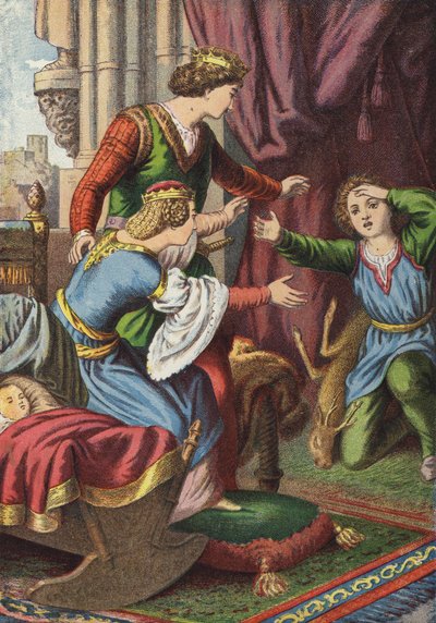 Irmão e irmã (litografia a cores) de European School