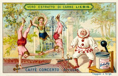 Caffe-concerto: acrobatas (chromolitho) de European School