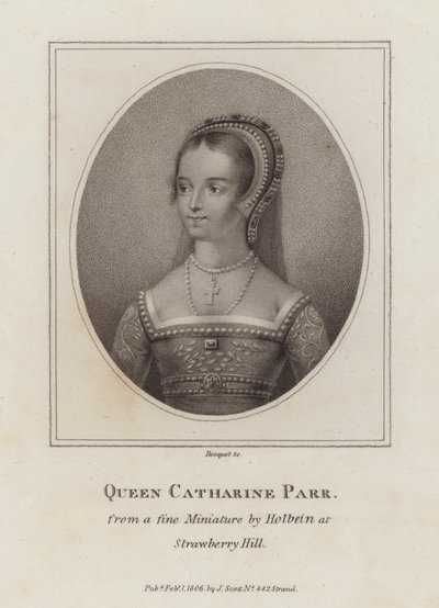 Catherine Parr, sexta esposa do rei Henrique VIII (gravura) de European School