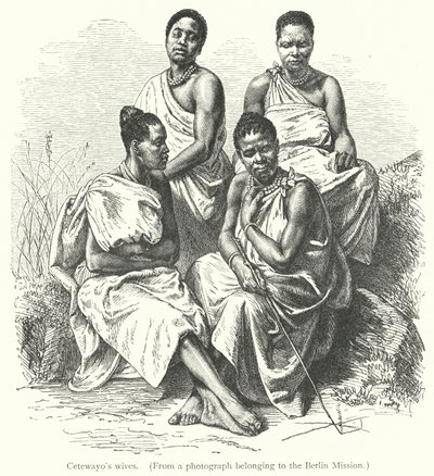 As esposas de Cetewayo (gravura) de European School