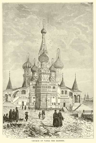 Igreja de Vasili, o Beato (gravura) de European School