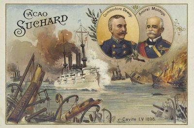 Comodoro George Dewey e Almirante Patricio Montojo, Batalha da Baía de Manila, Guerra Hispano-Americana, 1 de maio de 1898 de European School