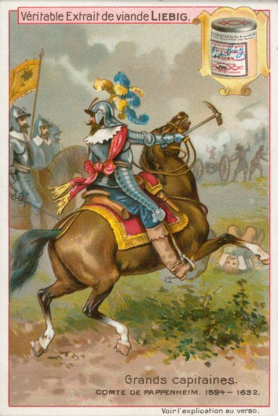 Conde de Pappenheim, cartão Liebig, início do século XX (cromo) de European School
