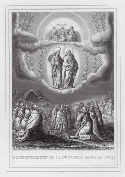 Coroa da Santíssima Virgem no Céu (gravura) de European School