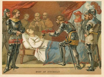 Morte de Bertrand du Guesclin, comandante militar francês, 1380 de European School