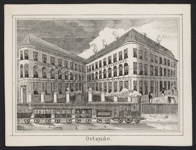 Deutsche Hof, Hotel DAllemagne, Ostende (gravura) de European School