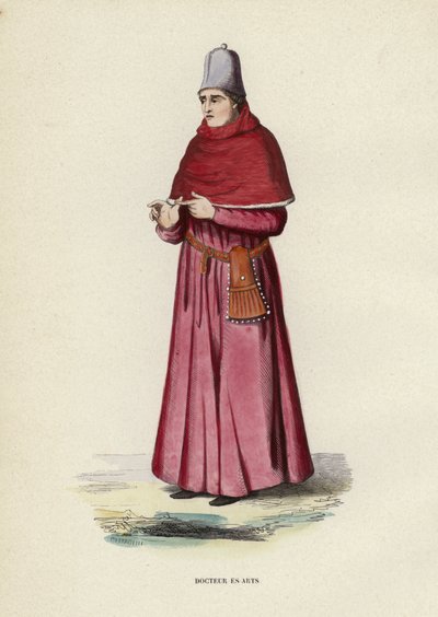 Docteur Es Arts (gravura a cores) de European School