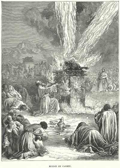 Elias no Carmelo (gravura) de European School