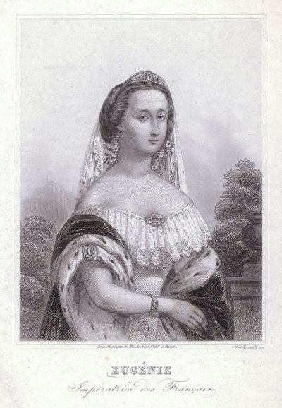 Imperatriz Eugenie, consorte de Napoleão I da França (gravura) de European School