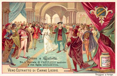 Entrada do Senhor Capuleto e da sua filha Julieta no baile (chromolitho) de European School
