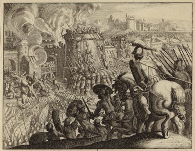 Queda de Jerusalém para os babilónios (gravura) de European School