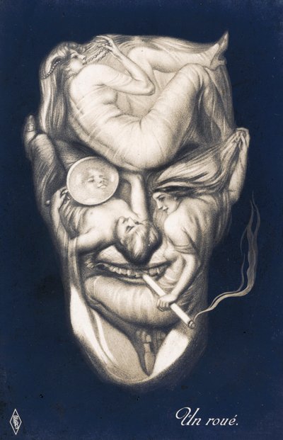 Retrato de fantasia de um Roue (litografia) de European School