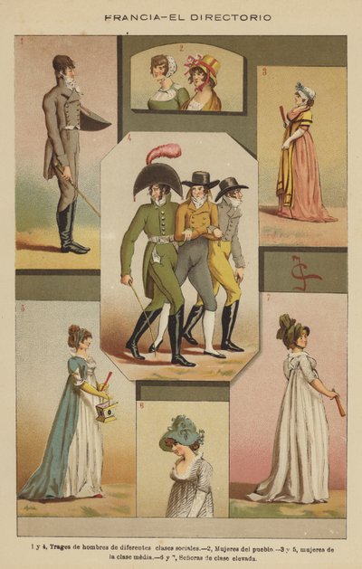 França, The Directory (cor litho) de European School