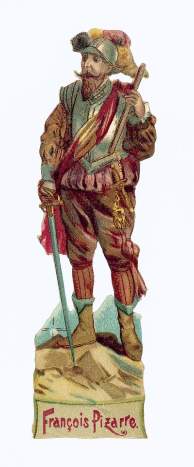 Francisco Pizarro (chromolitho) de European School