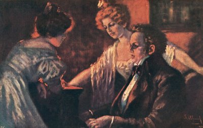 Franz Schubert, compositor austríaco (litografia a cores) de European School