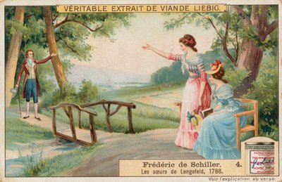 Friedrich Schiller, cartão Liebig, início do século XX (cromo) de European School