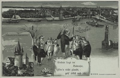 Concerto de rãs em Lindau (litografia) de European School