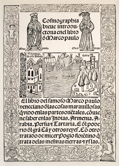 Frontispício da obra O Milhão de Marco Polo de European School