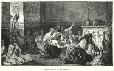 Funeral no Antigo Egipto (litho) de European School