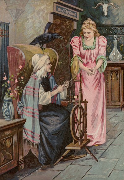 Contos de Grimms: Rosa de Briar (cromolitho) de European School
