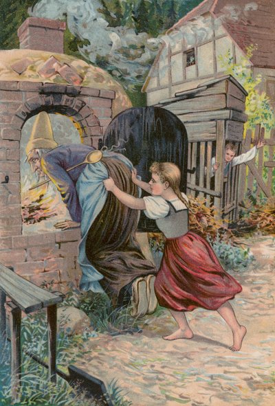 Contos de Grimms: Hansel e Grethel (cromolitografia) de European School