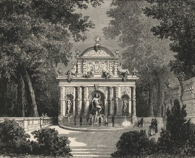Gruta de Marie de Medicis no Luxemburgo (gravura) de European School