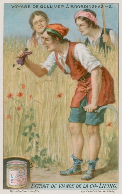 Gulliver é encontrado por um enorme agricultor de European School