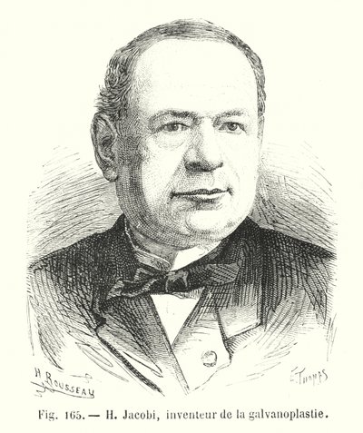 H Jacobi, inventor da galvanoplastia (gravação) de European School