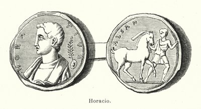 Horace, poeta romano (litho) de European School