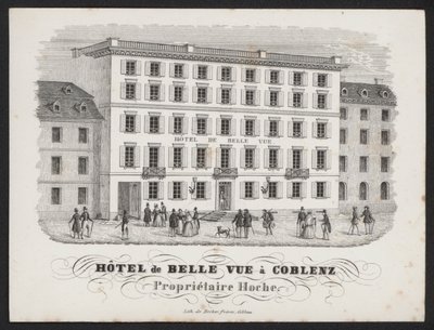 Hotel De Belle Vue, Coblenz (gravura) de European School