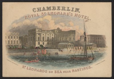 Hotel Trade Card (gravação a cores) de European School