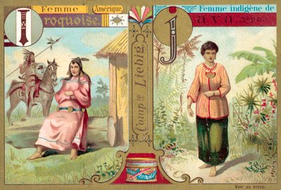 Iroquês e javanês (cromolitho) de European School
