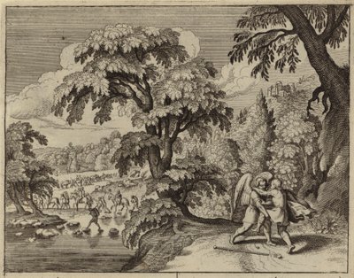 Jacó lutando contra o Anjo (gravura) de European School