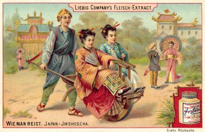 riquixá japonês (chromolitho) de European School