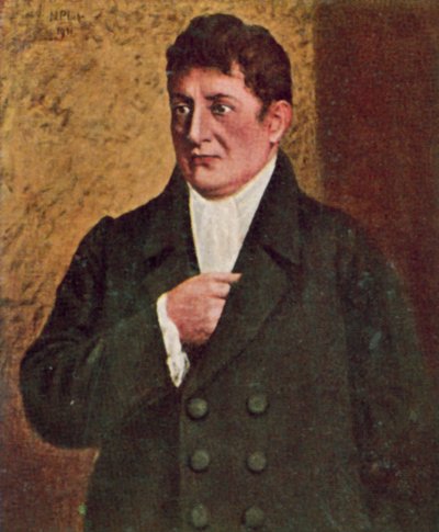 Johann Gottlieb Fichte, filósofo e escritor alemão (litografia a cores) de European School