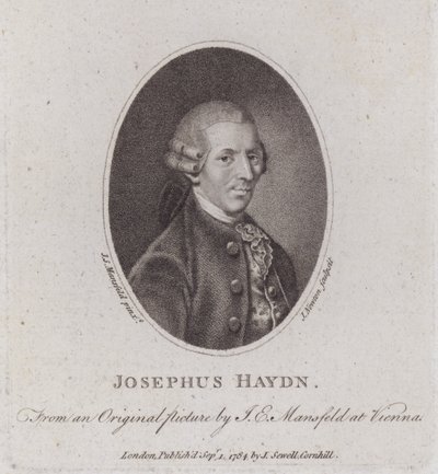 Joseph Haydn, compositor austríaco (gravura) de European School
