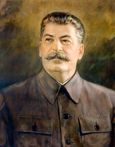Joseph Stalin, revolucionário bolchevique georgiano, político e dirigente soviético (litografia a cores) de European School