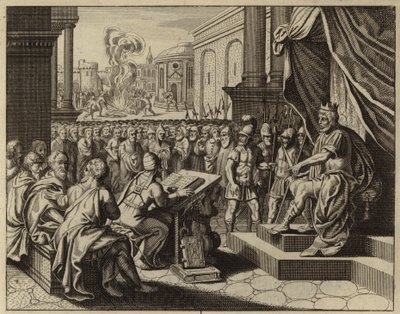 Josias renovando o Pacto com Deus (gravura) de European School