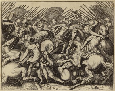 Judas Maccabeus derrotando os Seleucids (gravura) de European School