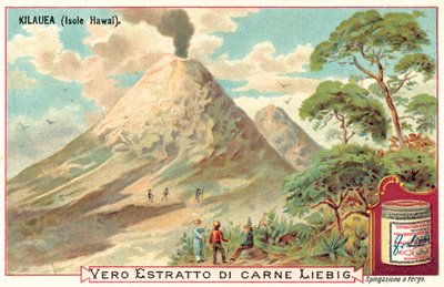 Kilauea, Hawaii (chromolitho) de European School