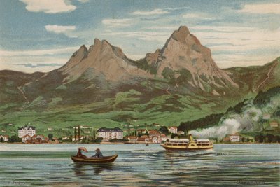 Lago Lucerna: Brunnen (cor litho) de European School