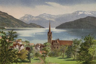 Lago Lucerna: Weggis (cor litho) de European School