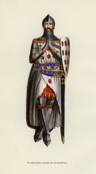 Le Chevalier Gifford De Leckhampton (gravura colorida) de European School