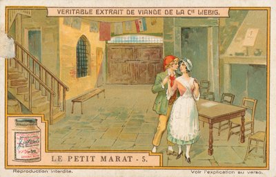 Le Petit Marat, cartão Liebig, início do século XX (cromo) de European School