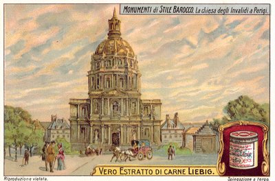 Les Invalides, Paris (chromolitho) de European School