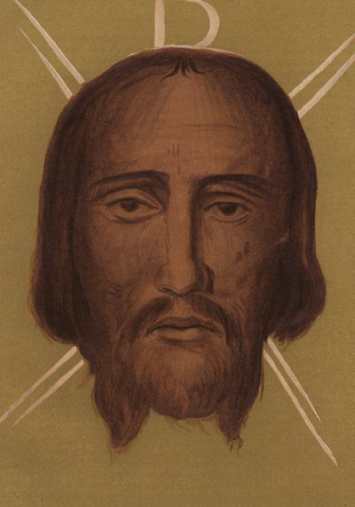 Imagem de Jesus Cristo: Da Igreja de São Silvestro, Roma (cromolitografia) de European School